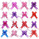 100Pcs Elegant Festival Assorted Colors PVC Pull Bows Ribbon Strings for Gift Wrapping or Floral Decoration, Random Color, 3*51cm
